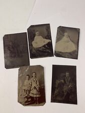 Lot Of 5 Antique/Vintage 1850’s-70’s Era Early Photographic Tintypes Children picture