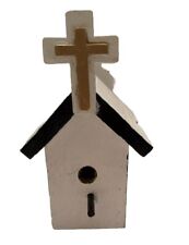 Primitive  Home Decor , Rustic Church Birdhouse, Hand Made picture