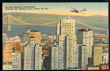 1950's San Francisco Oakland Berkeley Hills CA Vintage Postcard M1365a picture