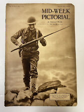 1918 Mid-Week Pictorial NY Times Snapshot Member Of A.E.F. France Going Over Top picture