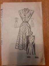 1940's? Anne Adams#4554 Size 18Bust 36 Shirtdress Capped Sleeves, Flared Skirt picture