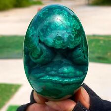 469G Natural glossy Malachite egg transparent cluster rough mineral sample picture