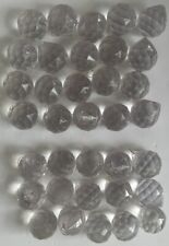 Lot of 35 Vintage Prism Lucite Faceted Round Balls For Chandelier, Crafts, X-mas picture