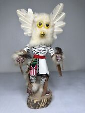 Handcrafted 15” Snowy Owl Kachina Doll by Bakabi - Native American Art Collect picture