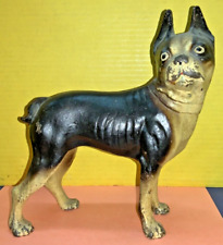 VTG Cast Iron Boston Terrier Dog Doorstop - AS IS (B) picture