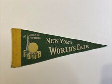 VINTAGE 1940 NEW YORK WORLD'S FAIR  9” PENNANT - The World Of Tomorrow picture