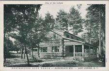 Northwoods Dude Ranch Adirondack Mountains Lake Luzerne New York Postcard picture