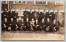 C1915 real photo postcard MIDDLEBORO MASSACHUSETTS group of men all identified picture
