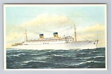 Home Lines, SS Homeric, Ship, Transportation, Antique, Vintage Souvenir Postcard picture