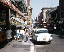 1950s SAN FRANCISCO STREET SCENE PHOTO Vintage Cars (182-k) picture