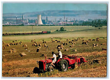 c1950's Tractor Barn Agriculture and Industry Near Newcastle Unposted Postcard picture