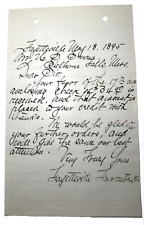 1895 Vintage Fayetteville Furniture Sales Credit Letter Receipt Shelburne Falls picture