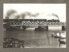 Vintage 1903 PHOTO of Steam Train Locomotive on Bridge over River Connecticut CT picture