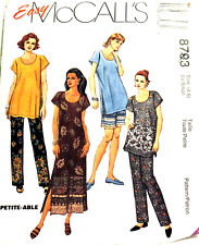 MCCALL'S PATTERN 8793 EASY PULLOVER DRESS TUNIC PULL ON PANTS SHORTS  4-6 1990'S picture