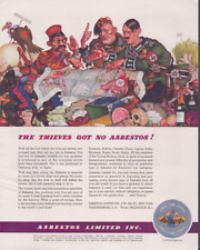 1943 Print Ad Asbestos Limited Thieves Illustration Hitler Mussolini Hirohito picture