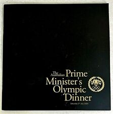 Australian Prime Minister John Howard Signed Olympic Dinner Program Athens 2004 picture