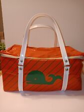 Vintage Nappe Babcock Whale Cooler Vinyl Soft Insulated Orange Green 1970s picture