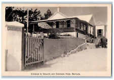 Pembroke Bermuda Postcard Entrance to Grounds and Grasmere Hotel Building c1930s picture
