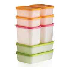 Tuppeware NEW freezer mate plus 8 piece Starter set green pink orange picture