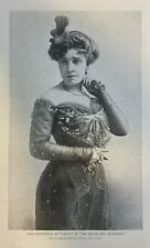1899 Vintage Magazine Illustration Actress Olga Nethersole picture