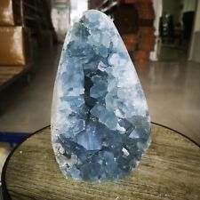 7.15LB Natural Beautiful Blue Celestite Crystal Geode Cave Mineral Specim 3250g picture