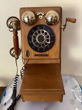 CROSLEY WOODEN WALL PHONE Vintage Retro Style Telephone ( Tested works ) picture