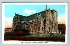 Lowell MA-Massachusetts, Immaculate Conception Church, Vintage Postcard picture