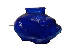 Vintage Small Cobalt Blue Glass Piggy Banks ALL IN EXCELLENT CONDITION  $20 EACH picture