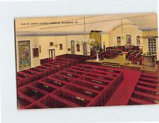 Postcard Old St. John's Church Interior Richmond Virginia USA picture