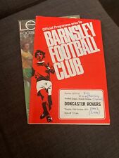 1973 Barnsley V Doncaster Rovers Football/Soccer Programme picture