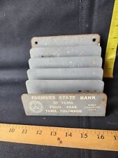 Vintage Farmers State Bank Of Yuma Colorado Wall Mount Letter Paper Organizer picture