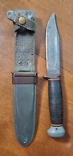 US WWII WW2 PAL RH-35 Navy USN MK1 Fighting Knife and Scabbard picture