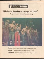 Hair Rock Musical on cover Panorama Newspaper 1968 June 28 Original Vintage picture