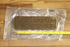 William WM P. Ford & Co Concord NH Metal Sign Plaque picture