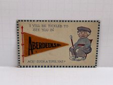 Felt Pennant Postcard Aberdeen South Dakota c1913 A39 picture