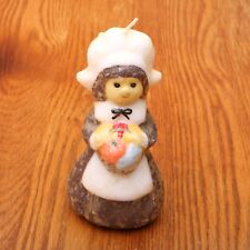 Vintage Pilgrim Girl Thanksgiving Candle picture