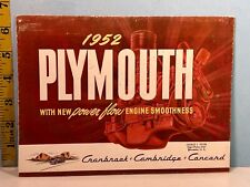 1952 Plymouth Cranbrook, Cambridge & Concord Models Color Brochure picture