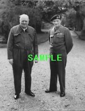 WW 2 WINSTON CHURCHILL with Marshal Montgomery PHOTO (132-v ) picture