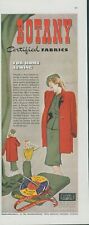 1944 Botany Fabrics Vogue Patterns Home Sewing Sutherland Suit Print Ad LHJ1 picture