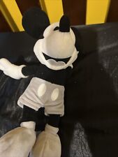 Collector's Disney Parks Mickey Mouse Black and White Gray Plush 10
