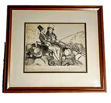 19TH CENT HONORE DAUMIER PRINT Robert Macire 1839 picture