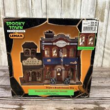 Lemax Spooky Town Dragon’s Breath Costume Shop Halloween Porcelain Lighted House picture