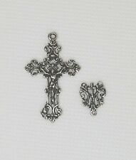 Sterling Silver Crucifix Jesus Christ Mary Rosary Piece set 1