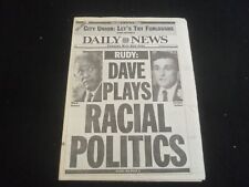1991 DEC 16 NEW YORK DAILY NEWS NEWSPAPER-DAVID DINKINS-RUDOLPH GIULIANI-NP 5882 picture