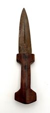 Early Antique Swiss Baselard Dagger With Wooden Handle “I” Shaped Hilt Design picture