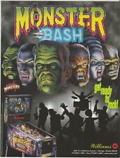 Universal Monsters Monster Bash Pinball Machine advertising flyer 1998 Williams picture