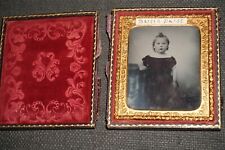 Antique Tintype Of A Little Girl Photo Case Identified picture
