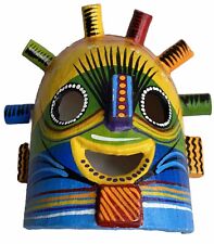 Hand Crafted Aya Huma Mask Ecuador Folk Art Tigua Pueblo Indigenous Art  picture