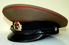 Vintage Soviet 1989 USSR Peak Cap Soviet Army Officer Bolsevicka size 60 picture