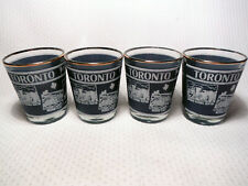 CANADA SHOT GLASSES ~ 4 VINTAGE GLASSES BY DOMINION GLASS. picture